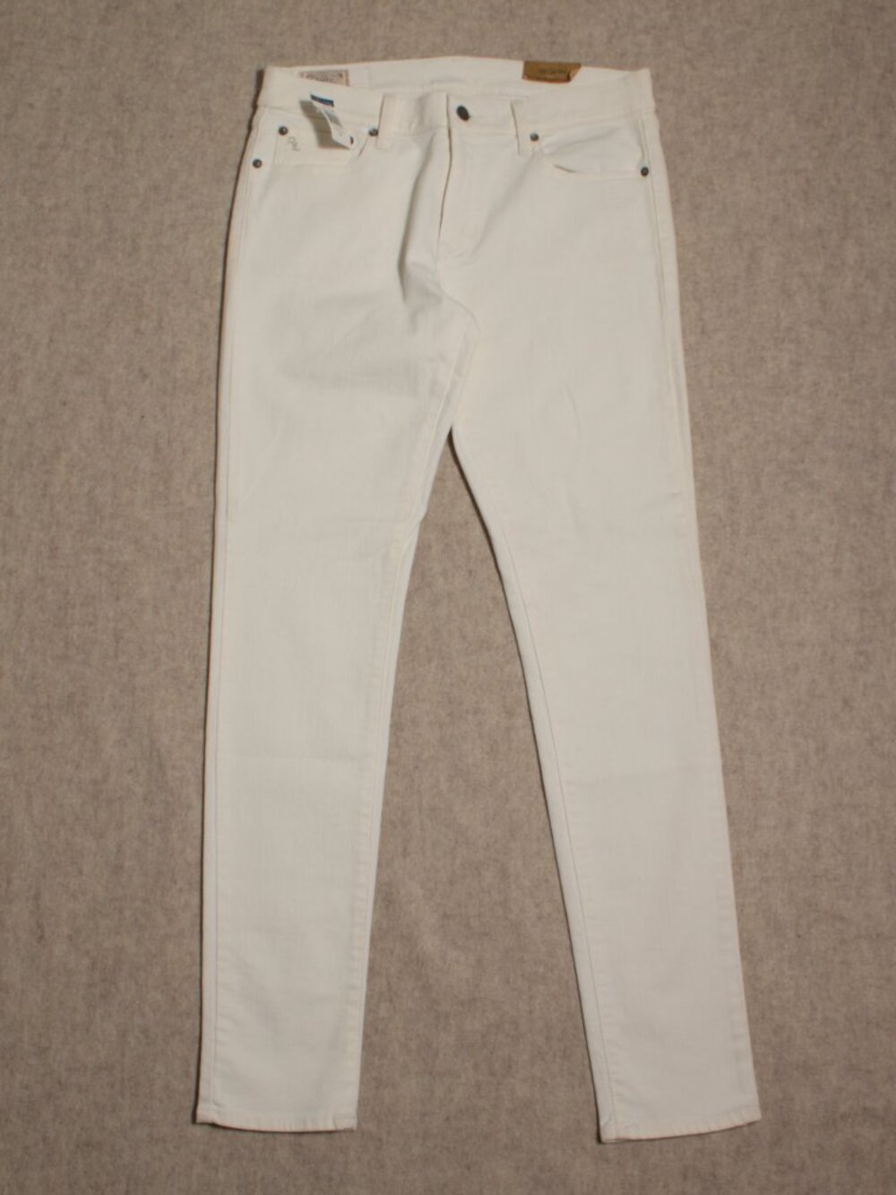 Ralph Lauren Tompkins Off-White Skinny Jeans — Brand New